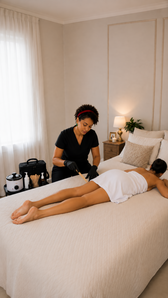 mobile waxing Houston and surrounding areas.