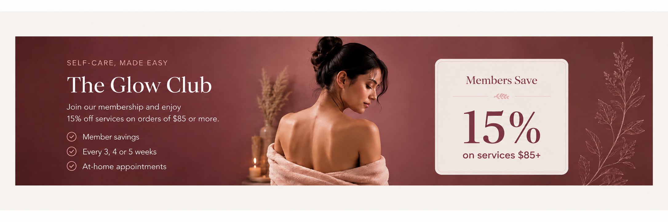 The Glow Club waxing membership in Houston: members save 15% on services of $85 or more